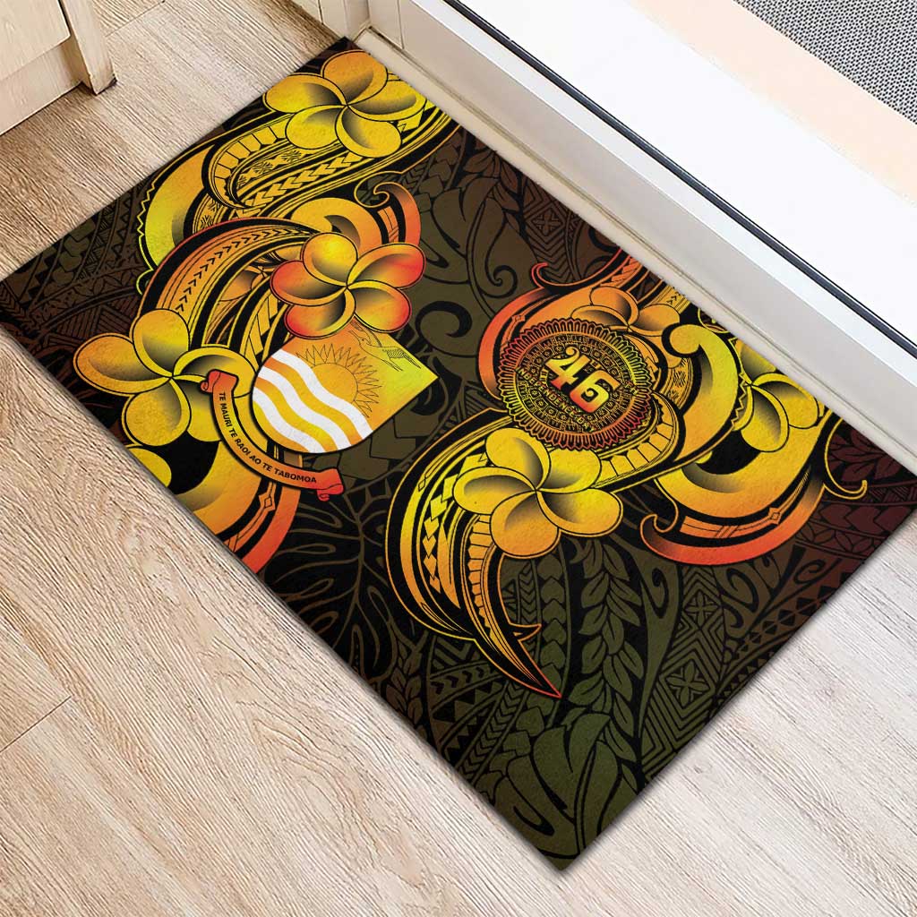 Personalised Kiribati Independence Day Rubber Doormat 46th Anniversary LT05 - Polynesian Pride