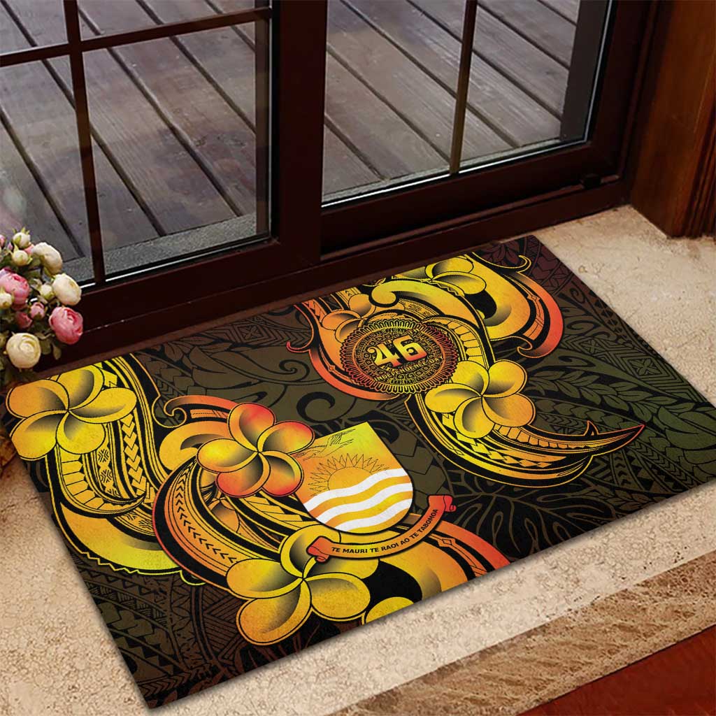 Personalised Kiribati Independence Day Rubber Doormat 46th Anniversary LT05 - Polynesian Pride
