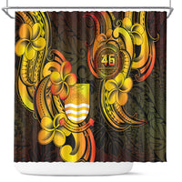 Personalised Kiribati Independence Day Shower Curtain 46th Anniversary LT05 Yellow - Polynesian Pride