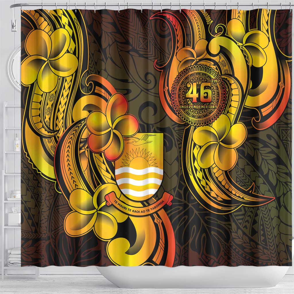 Personalised Kiribati Independence Day Shower Curtain 46th Anniversary LT05 - Polynesian Pride