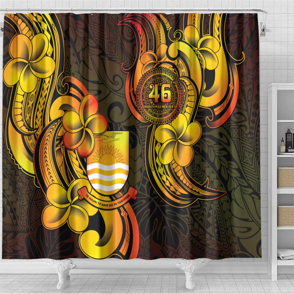 Personalised Kiribati Independence Day Shower Curtain 46th Anniversary LT05 - Polynesian Pride