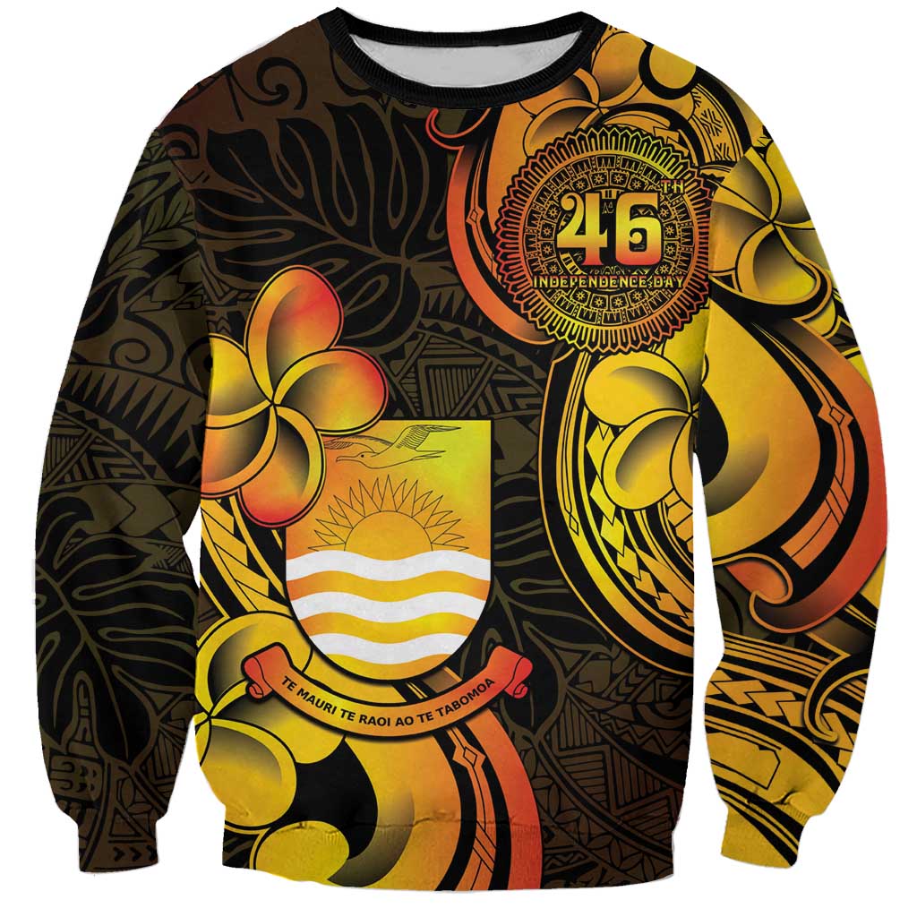 Personalised Kiribati Independence Day Sweatshirt 46th Anniversary LT05 Unisex Yellow - Polynesian Pride