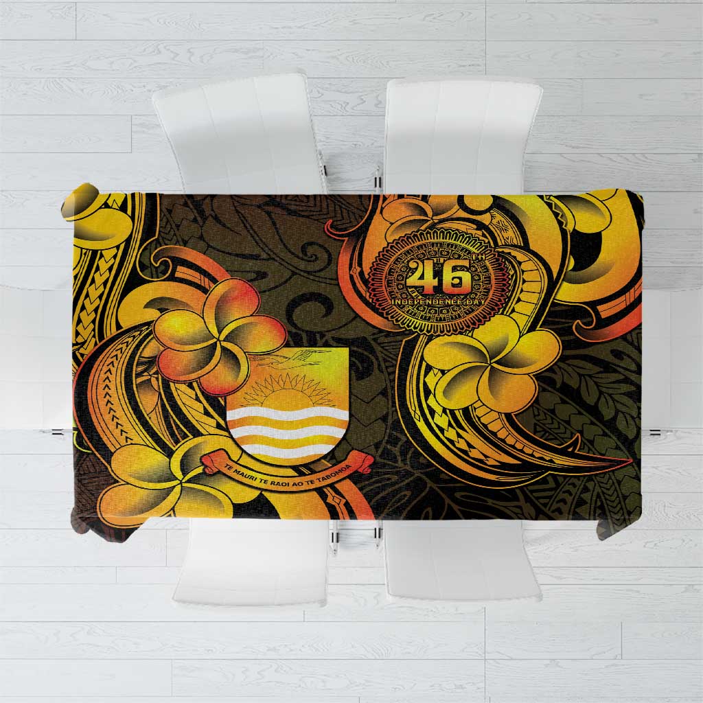 Personalised Kiribati Independence Day Tablecloth 46th Anniversary LT05 Yellow - Polynesian Pride