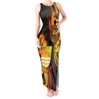 Personalised Kiribati Independence Day Tank Maxi Dress 46th Anniversary LT05 Women Yellow - Polynesian Pride
