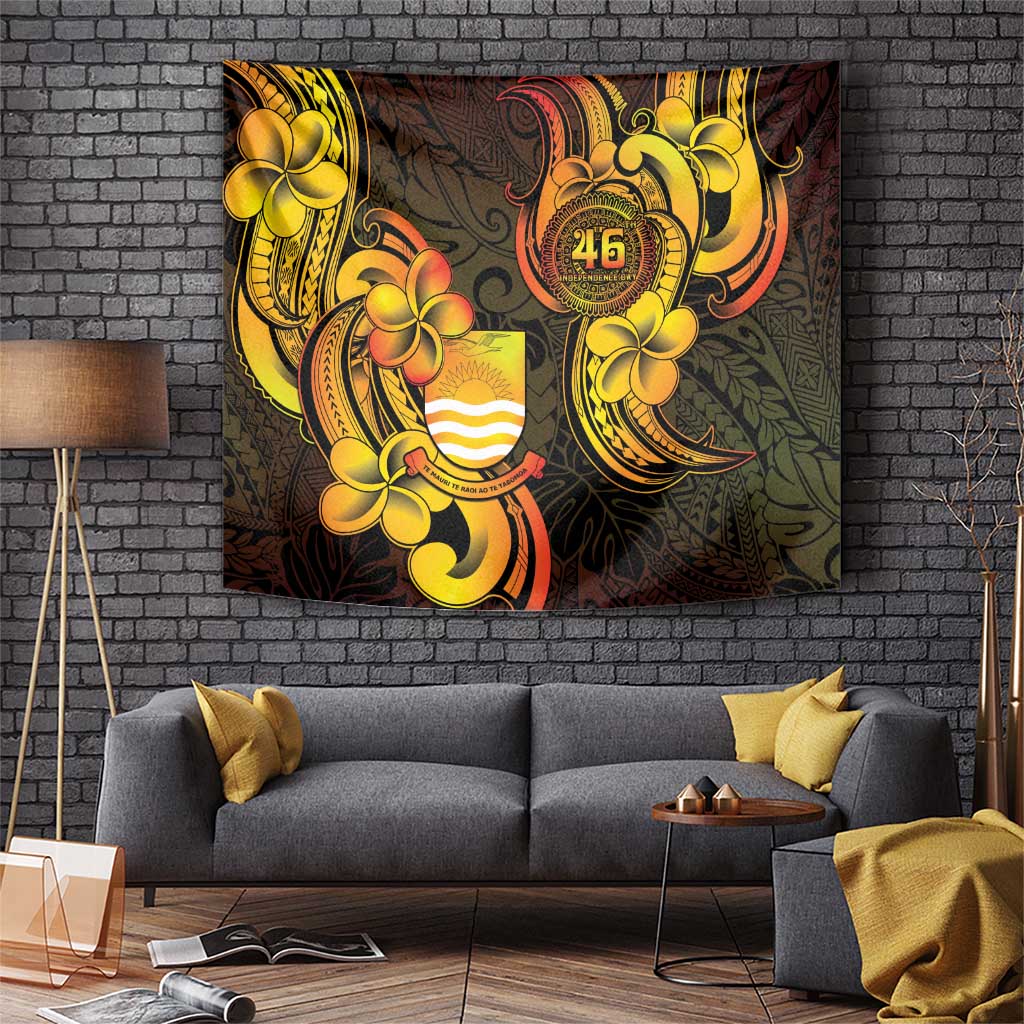 Personalised Kiribati Independence Day Tapestry 46th Anniversary LT05 Yellow - Polynesian Pride