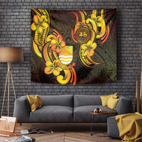 Personalised Kiribati Independence Day Tapestry 46th Anniversary LT05 Yellow - Polynesian Pride