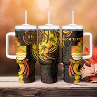 Personalised Kiribati Independence Day Tumbler With Handle 46th Anniversary LT05 - Polynesian Pride