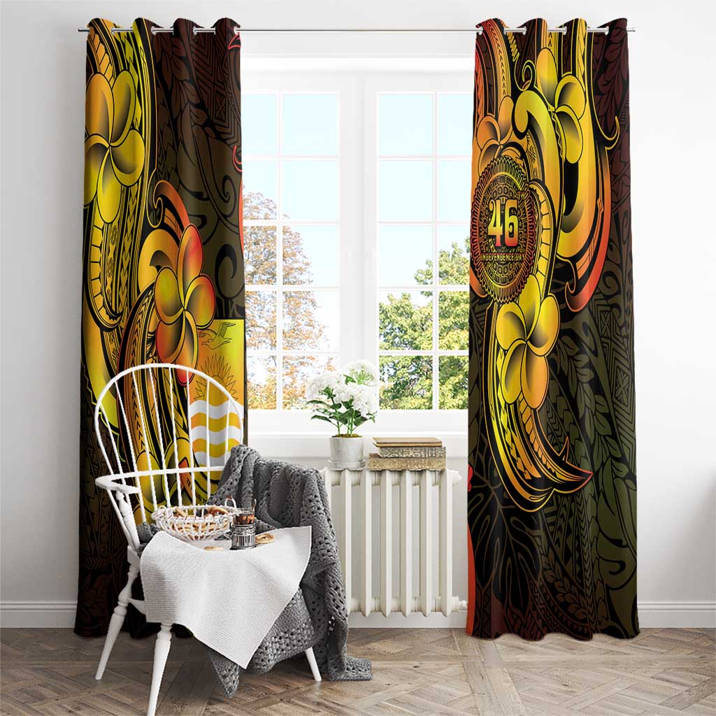 Personalised Kiribati Independence Day Window Curtain 46th Anniversary