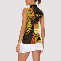Personalised Kiribati Independence Day Women Sleeveless Polo Shirt 46th Anniversary LT05 - Polynesian Pride