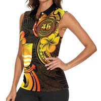 Personalised Kiribati Independence Day Women Sleeveless Polo Shirt 46th Anniversary LT05 - Polynesian Pride