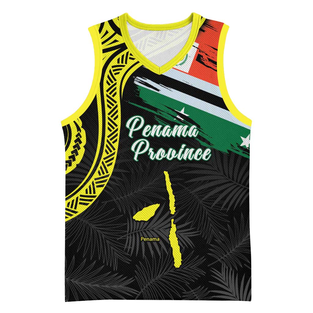 Personalised Vanuatu Penama Day Basketball Jersey Grunge Flag Style - Polynesian Pride