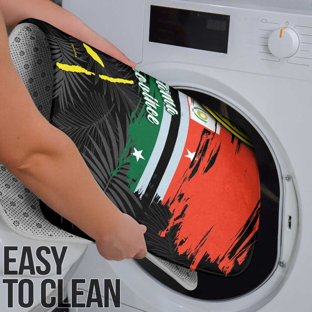 Vanuatu Penama Day Bathroom Set Grunge Flag Style - Polynesian Pride