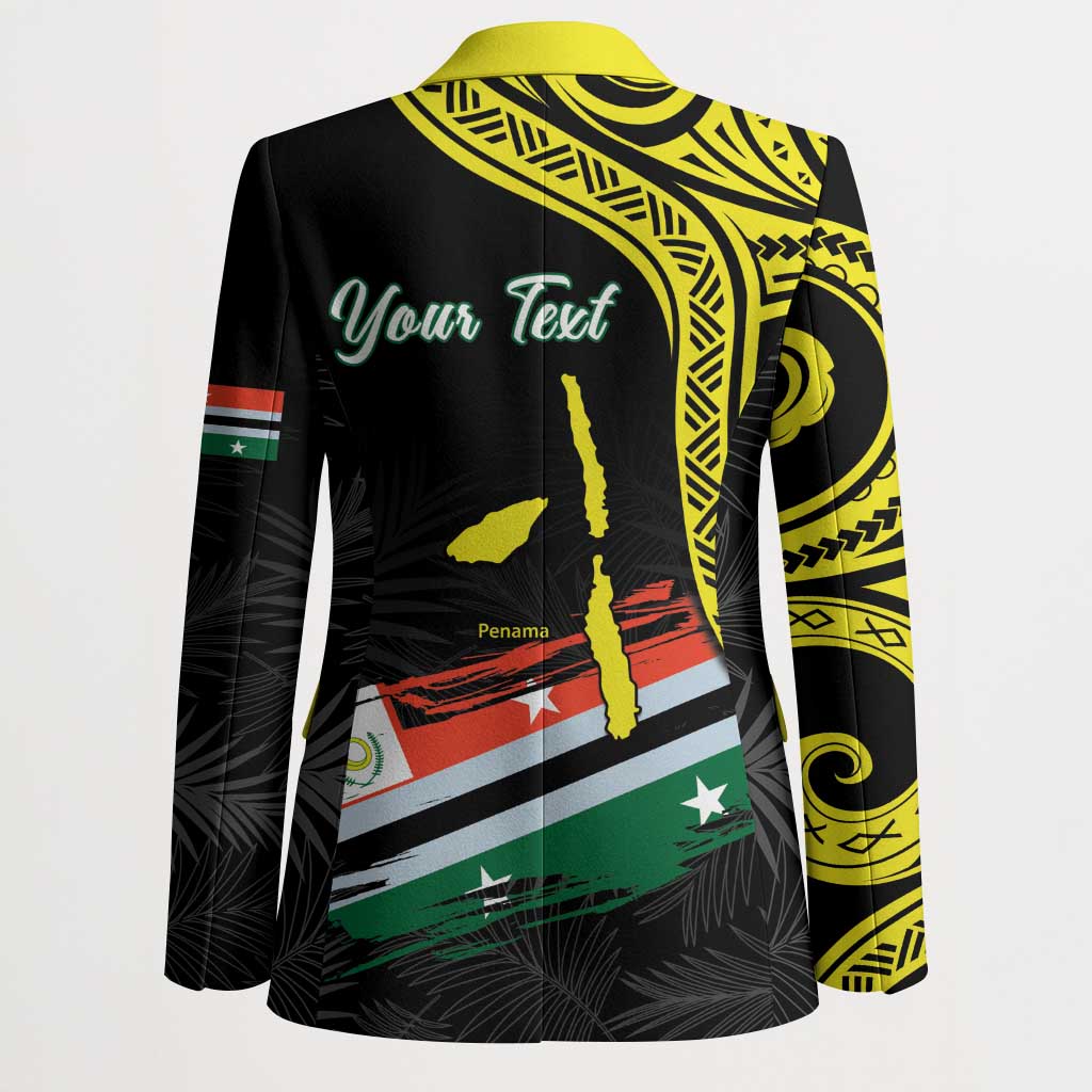 Personalised Vanuatu Penama Day Blazer Grunge Flag Style - Polynesian Pride