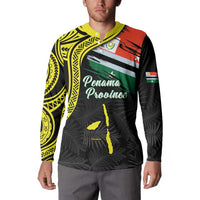 Personalised Vanuatu Penama Day Button Sweatshirt Grunge Flag Style - Polynesian Pride
