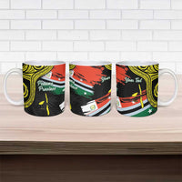 Personalised Vanuatu Penama Day Ceramic Mug Grunge Flag Style - Polynesian Pride