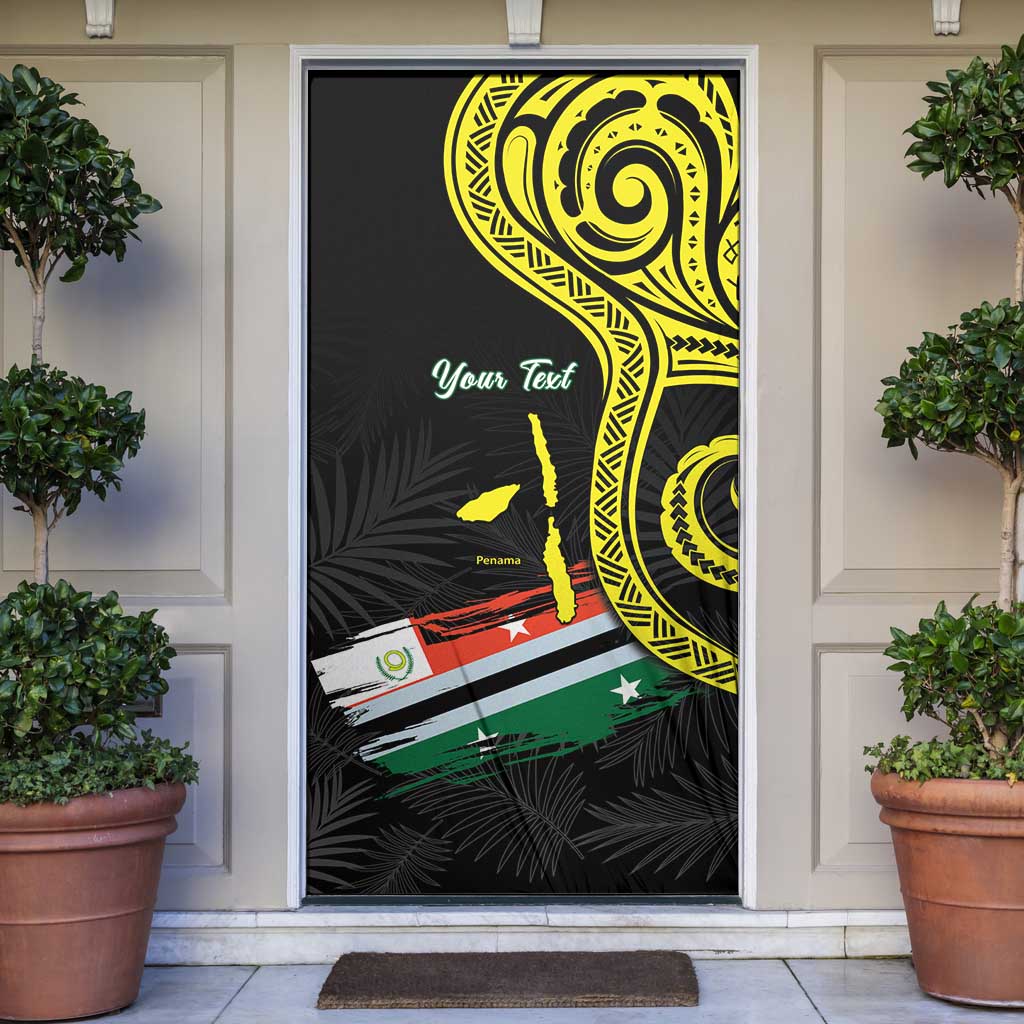 Vanuatu Penama Day Door Cover Grunge Flag Style - Polynesian Pride
