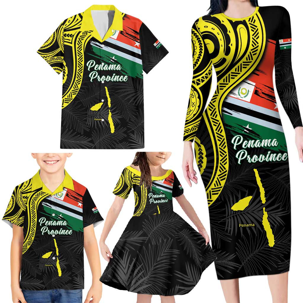 Personalised Vanuatu Penama Day Family Matching Long Sleeve Bodycon Dress and Hawaiian Shirt Grunge Flag Style - Polynesian Pride