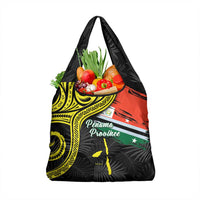 Vanuatu Penama Day Grocery Bag Grunge Flag Style LT05 1-pack One Size Black - Polynesian Pride