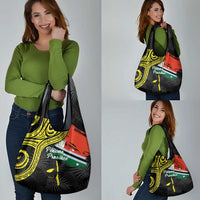 Vanuatu Penama Day Grocery Bag Grunge Flag Style LT05 - Polynesian Pride