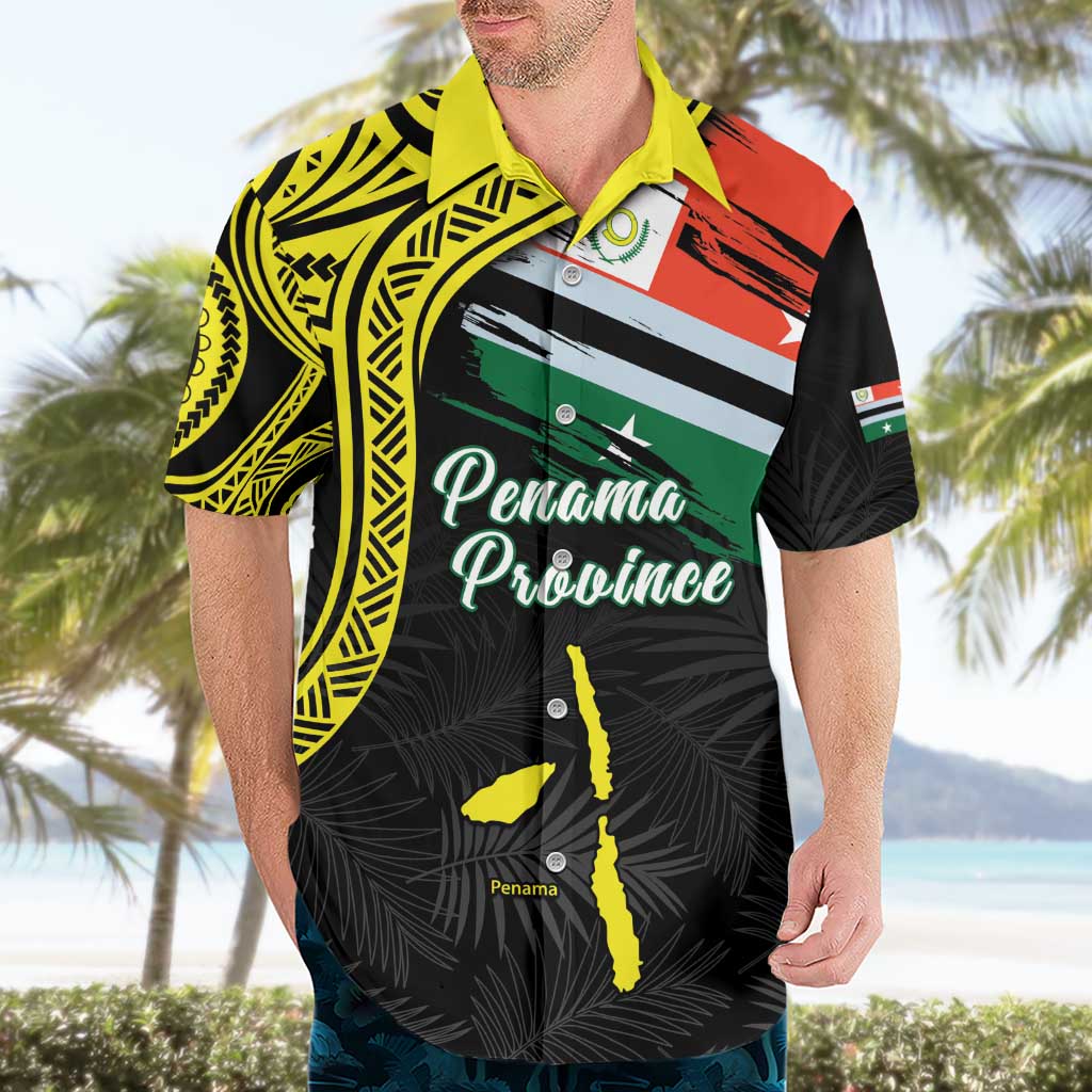 Personalised Vanuatu Penama Day Hawaiian Shirt Grunge Flag Style - Polynesian Pride