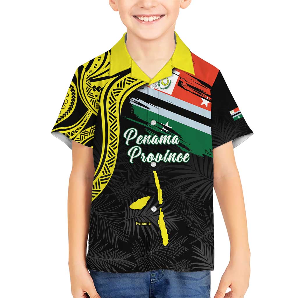 Personalised Vanuatu Penama Day Kid Hawaiian Shirt Grunge Flag Style - Polynesian Pride