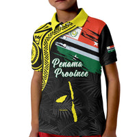 Personalised Vanuatu Penama Day Kid Polo Shirt Grunge Flag Style - Polynesian Pride