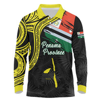 Personalised Vanuatu Penama Day Long Sleeve Polo Shirt Grunge Flag Style - Polynesian Pride