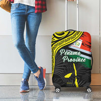 Vanuatu Penama Day Luggage Cover Grunge Flag Style - Polynesian Pride