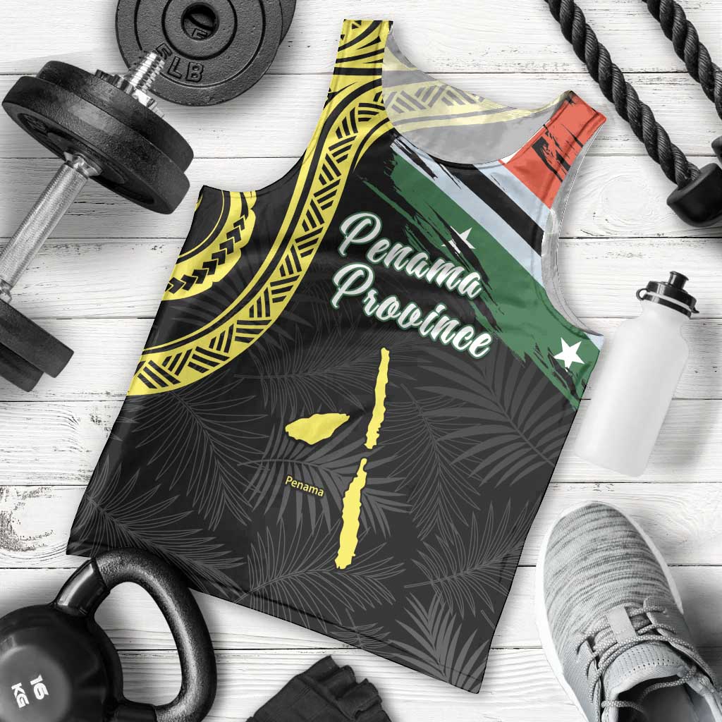 Personalised Vanuatu Penama Day Men Tank Top Grunge Flag Style - Polynesian Pride