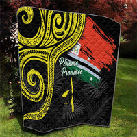 Vanuatu Penama Day Quilt Grunge Flag Style - Polynesian Pride