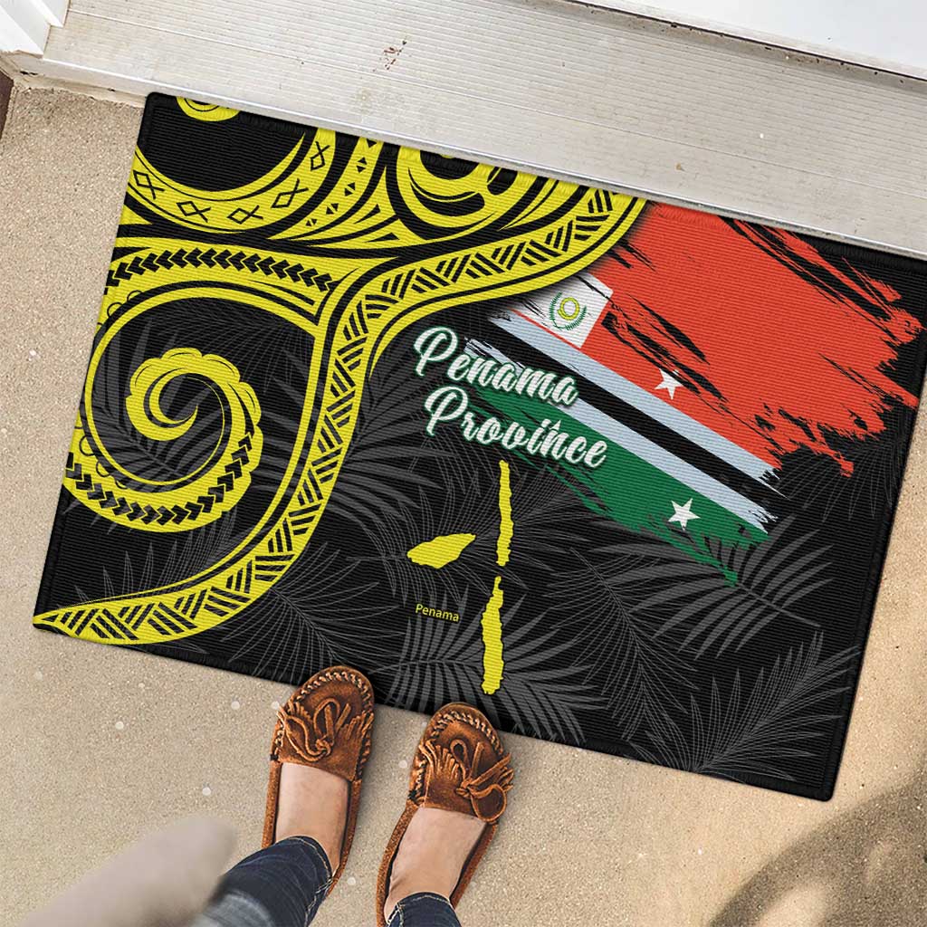 Vanuatu Penama Day Rubber Doormat Grunge Flag Style - Polynesian Pride