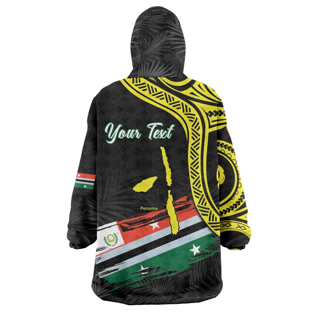 Personalised Vanuatu Penama Day Wearable Blanket Hoodie Grunge Flag Style LT05 - Polynesian Pride