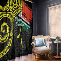 Vanuatu Penama Day Window Curtain Grunge Flag Style LT05 - Polynesian Pride