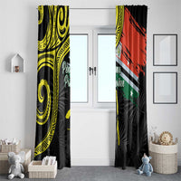 Vanuatu Penama Day Window Curtain Grunge Flag Style LT05 - Polynesian Pride