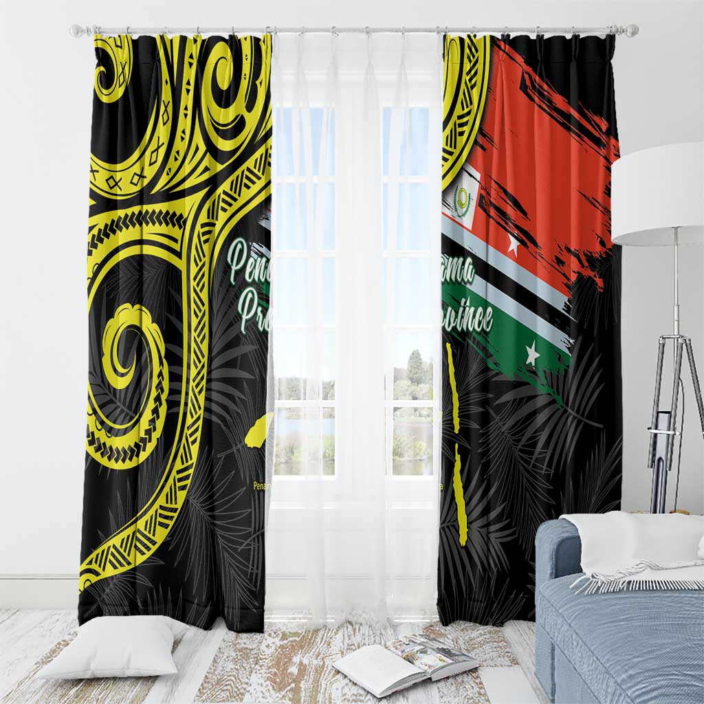 Vanuatu Penama Day Window Curtain Grunge Flag Style LT05 - Polynesian Pride