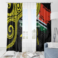 Vanuatu Penama Day Window Curtain Grunge Flag Style LT05 - Polynesian Pride