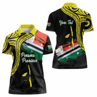 Personalised Vanuatu Penama Day Women Polo Shirt Grunge Flag Style - Polynesian Pride