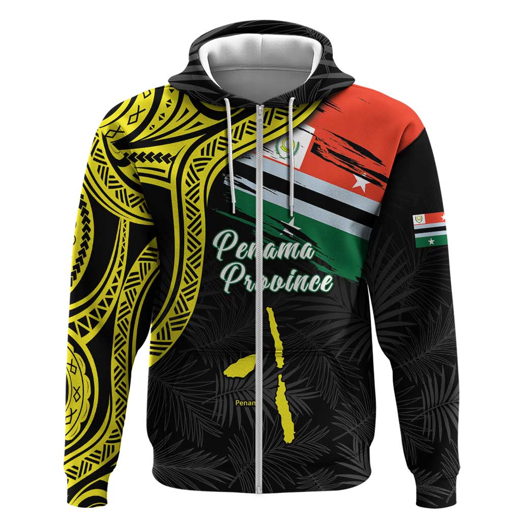 Personalised Vanuatu Penama Day Zip Hoodie Grunge Flag Style - Polynesian Pride