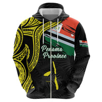 Personalised Vanuatu Penama Day Zip Hoodie Grunge Flag Style - Polynesian Pride