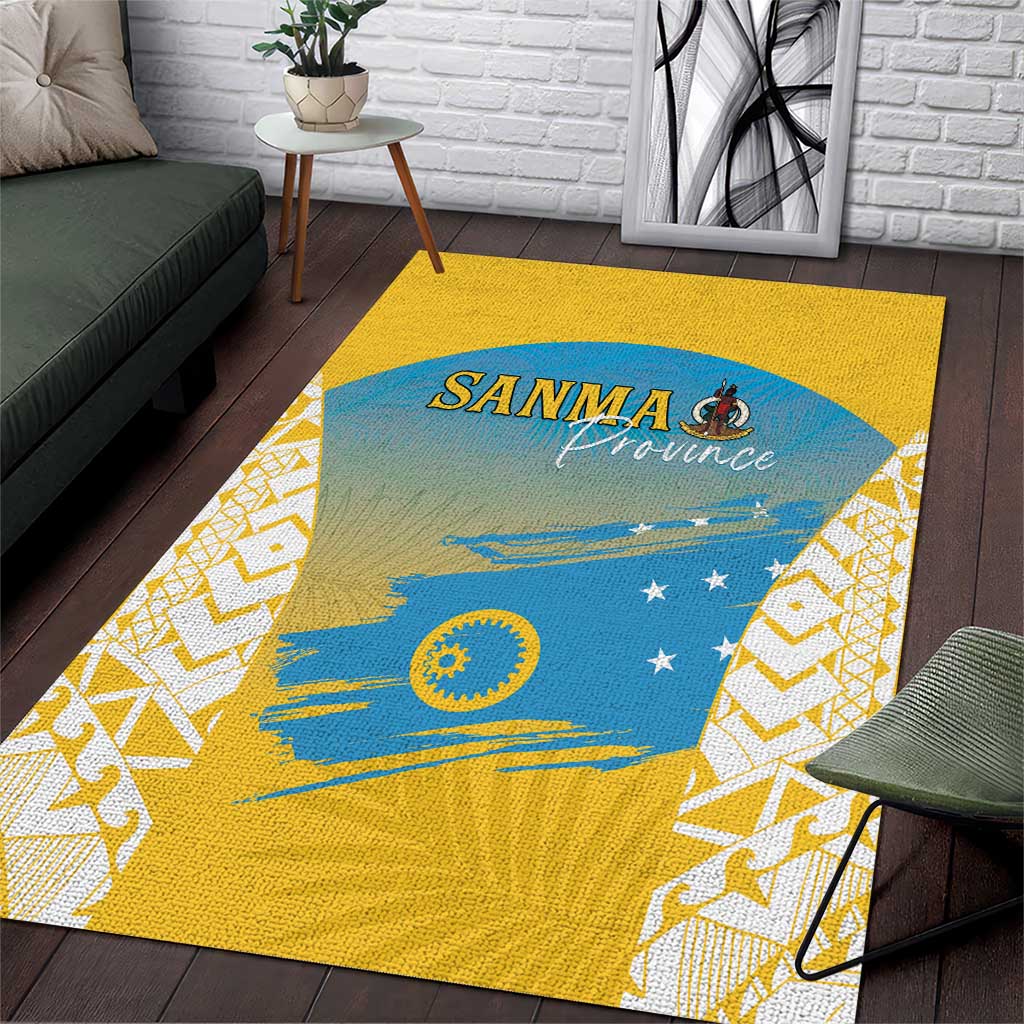 Vanuatu Sanma Day Area Rug Special Style LT05 Yellow - Polynesian Pride