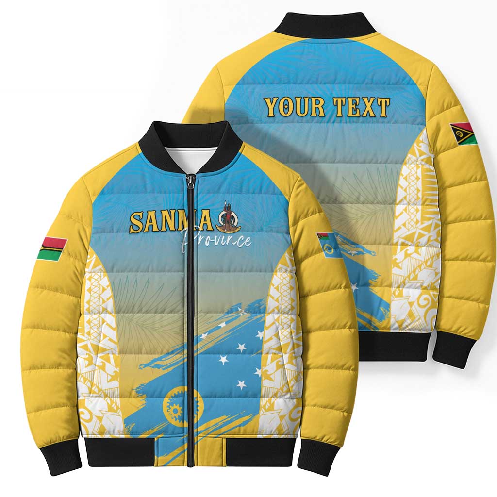 Personalised Vanuatu Sanma Day Bomber Puffer Jacket Special Style - Polynesian Pride