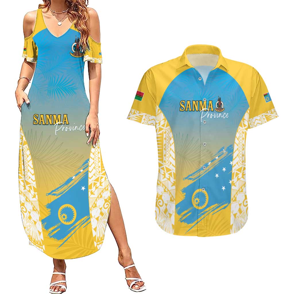 Personalised Vanuatu Sanma Day Couples Matching Summer Maxi Dress and Hawaiian Shirt Special Style - Polynesian Pride