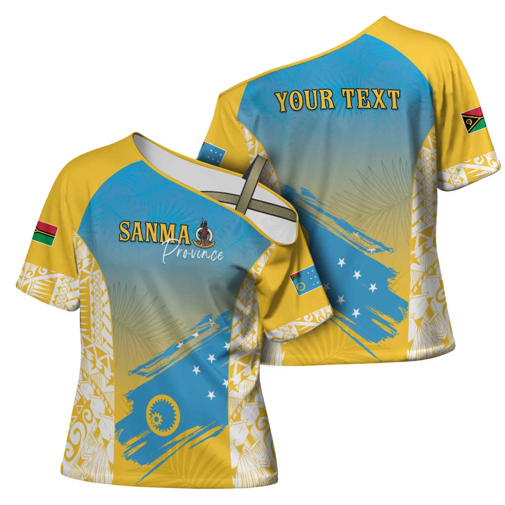 Personalised Vanuatu Sanma Day Cross Shoulder Shirt Special Style - Polynesian Pride