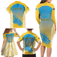Personalised Vanuatu Sanma Day Family Matching Long Sleeve Bodycon Dress and Hawaiian Shirt Special Style - Polynesian Pride