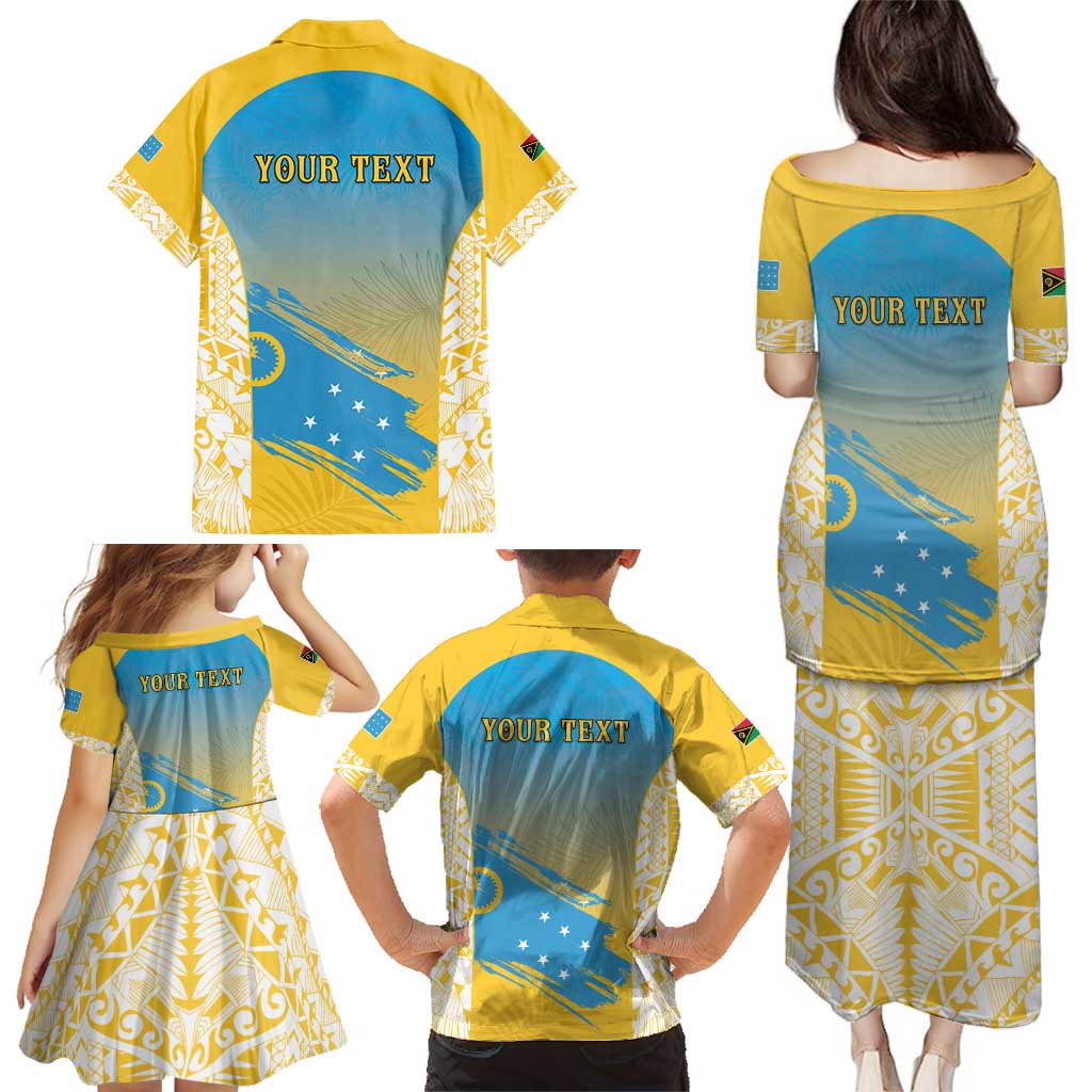 Personalised Vanuatu Sanma Day Family Matching Puletasi and Hawaiian Shirt Special Style - Polynesian Pride