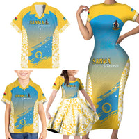 Personalised Vanuatu Sanma Day Family Matching Short Sleeve Bodycon Dress and Hawaiian Shirt Special Style - Polynesian Pride
