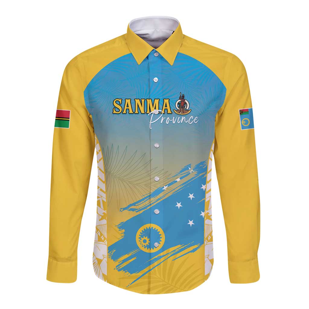 Personalised Vanuatu Sanma Day Long Sleeve Button Shirt Special Style - Polynesian Pride