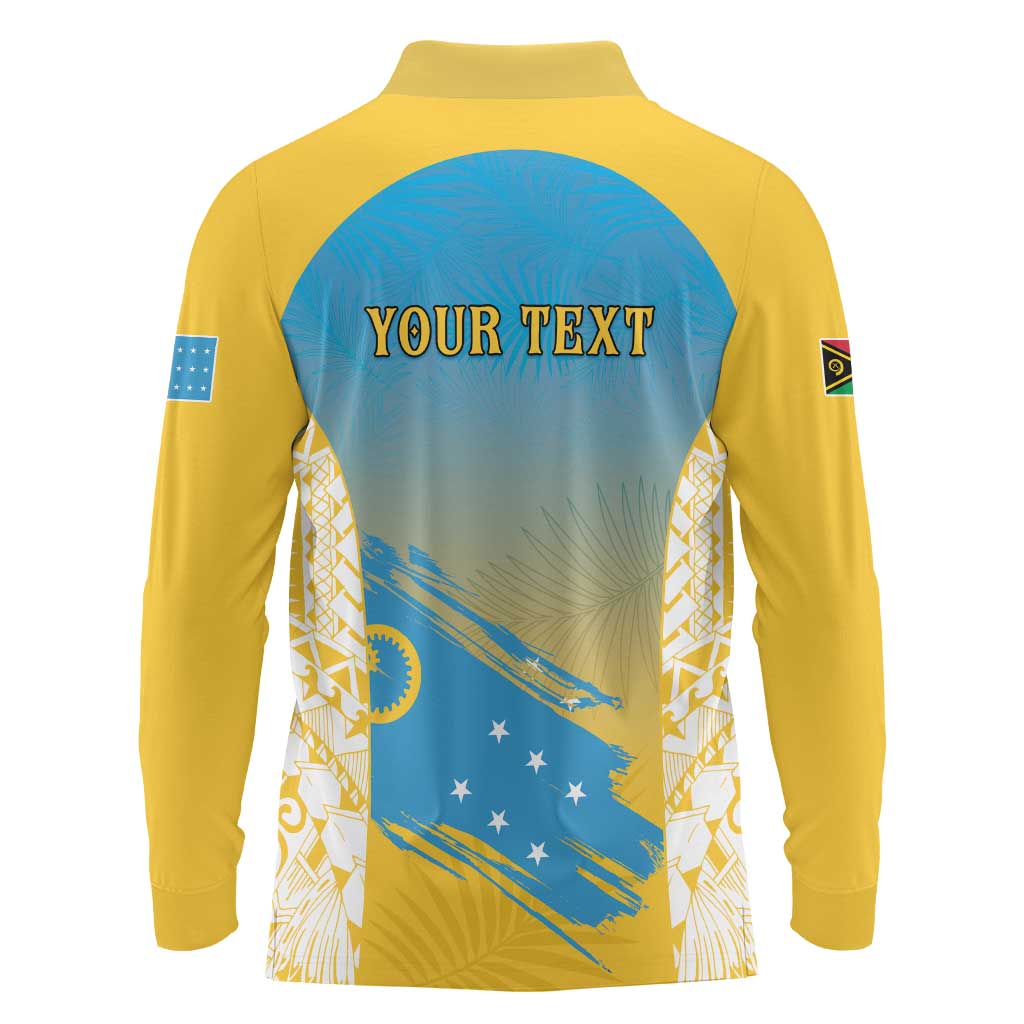 Personalised Vanuatu Sanma Day Long Sleeve Polo Shirt Special Style LT05 - Polynesian Pride