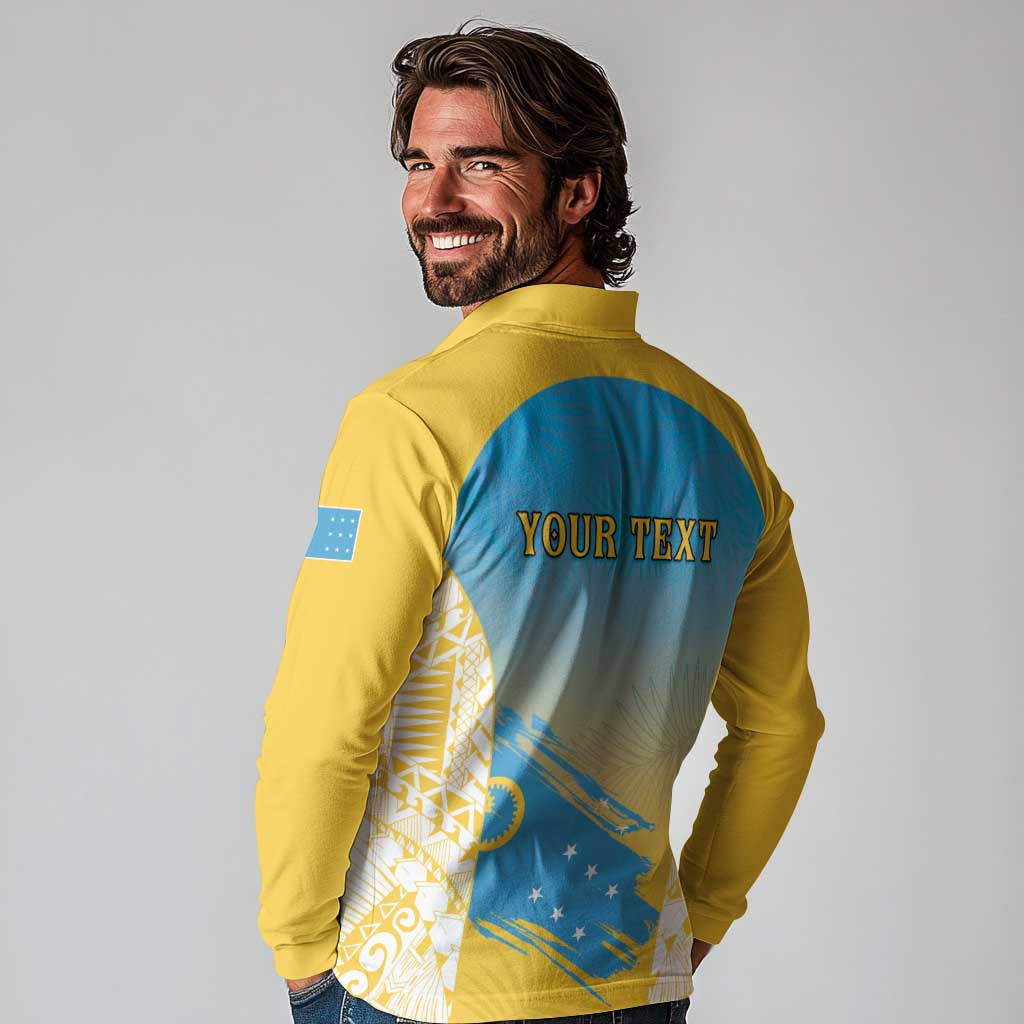 Personalised Vanuatu Sanma Day Long Sleeve Polo Shirt Special Style LT05 - Polynesian Pride