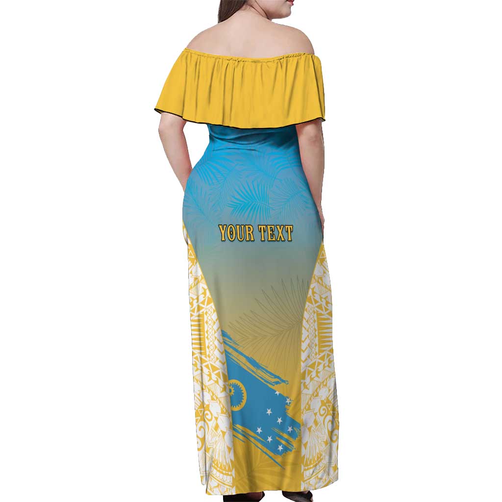 Personalised Vanuatu Sanma Day Off Shoulder Maxi Dress Special Style - Polynesian Pride